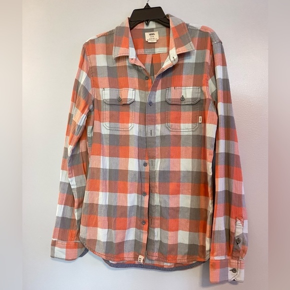 VANS OFF THE WALL Casual Button Up Plaid Shirt Size Medium - Picture 3 of 11